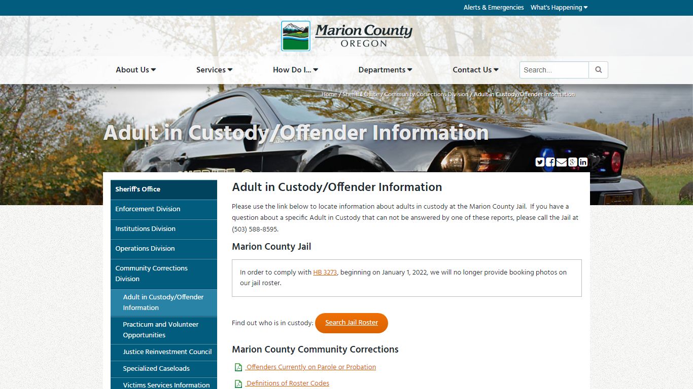 Adult in Custody/Offender Information - Marion County, Oregon